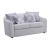 Mahler II Linen Fabric Loveseat w/Pillows
