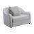 Mahler I Linen Fabric Chair w/Pillows