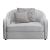 Mahler I Linen Fabric Chair w/Pillows