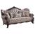 Benbek Fabric/Wood Tufted Sofa w/Pillows