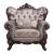 Benbek Fabric/Wood Tufted Chair w/Pillow