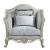 Qunsia Linen Fabric/Wood Chair w/Pillows