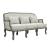 Tania Fabric Linen/Wood Sofa w/Pillows