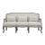 Tania Fabric Linen/Wood Sofa w/Pillows