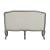 Tania Linen Fabric/Wood Loveseat w/Pillows
