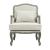Tania Linen Fabric/Wood Chair w/Pillow