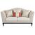 Tayden Velvet Fabric/Wood Loveseat w/Pillows