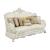 Adara PU/Wood Tufted Sofa w/Pillows