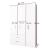 Lyon Matte 3-Door Wardrobe w/2-Drawer Storage