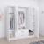 Lyon Matte 4-Door Wardrobe w/2-Drawer Storage
