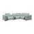 Hartley Full Leather L-Shape Sectional Sofa with 3 Power Recliners
