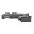 Hartley Full Leather L-Shape Sectional Sofa with 3 Power Recliners