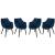 Milburn Tufted Cotton Fabric Lounge Chair (Set of 4)