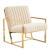 Montgomery Velvet Pinstripe Design Accent Armchair