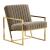 Montgomery Velvet Pinstripe Design Accent Armchair