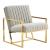 Montgomery Velvet Pinstripe Design Accent Armchair