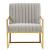 Montgomery Velvet Pinstripe Design Accent Armchair