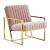 Montgomery Velvet Pinstripe Design Accent Armchair