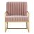 Montgomery Velvet Pinstripe Design Accent Armchair