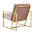 Montgomery Velvet Pinstripe Design Accent Armchair