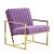 Montgomery Velvet Pinstripe Design Accent Armchair