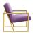 Montgomery Velvet Pinstripe Design Accent Armchair