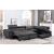 Madrid L-Shaped Microfiber Fabric Sectional Sleeper Sofa w/Storage Corner Chaise