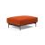 Malloy Fabric Ottoman w/Black Metal Legs