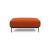 Malloy Fabric Ottoman w/Black Metal Legs
