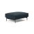Malloy Fabric Ottoman w/Black Metal Legs