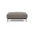 Malloy Fabric Ottoman w/Black Metal Legs