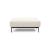 Malloy Fabric Ottoman w/Black Metal Legs
