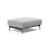 Malloy Fabric Ottoman w/Black Metal Legs