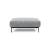 Malloy Fabric Ottoman w/Black Metal Legs