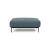 Malloy Fabric Ottoman w/Black Metal Legs