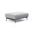 Malloy Fabric Ottoman w/Black Metal Legs