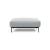 Malloy Fabric Ottoman w/Black Metal Legs