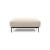 Malloy Fabric Ottoman w/Black Metal Legs