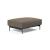 Malloy Fabric Ottoman w/Black Metal Legs