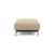 Malloy Fabric Ottoman w/Black Metal Legs