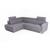 Marburg Fabric L-Shaped Sectional Sofa with Sleeper & Storage, Left Facing Chaise
