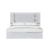 Matisse Fabric Platform Queen Size Bed w/Mirrored Trim