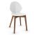 Basil Polypropylene/Leather/Wood Dining Chair