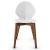 Basil Polypropylene/Leather/Wood Dining Chair