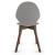 Basil Polypropylene/Leather/Wood Dining Chair