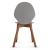 Basil Polypropylene/Leather/Wood Dining Chair