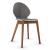 Basil Polypropylene/Leather/Wood Dining Chair