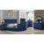 Maya Velvet Upholstered King Size Bed with TV Stand
