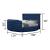 Maya Velvet Upholstered Queen Size Bed with TV Stand