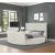 Maya Velvet Upholstered King Size Bed with TV Stand